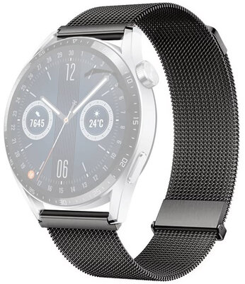 Bracciale in acciaio Ricardo Milanese, grigio, magnetico 22 mm