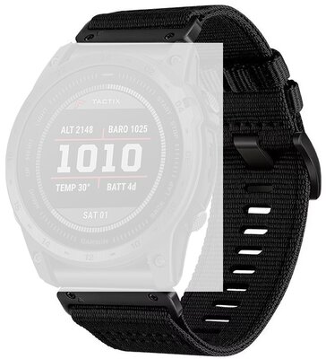 Cinturino in tessuto Ricardo 22mm (pro Garmin Fenix 8/7/6 (47mm), Epix 2 aj.), nero, QuickFit