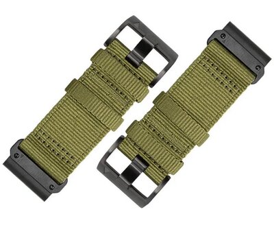 Cinturino in tessuto Ricardo 22mm (pro Garmin Fenix 8/7/6 (47mm), Epix 2 aj.), verde, QuickFit