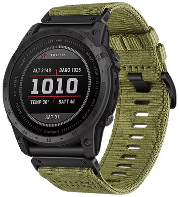 Cinturino in tessuto Ricardo 22 mm (per Garmin Fenix 8/7/6 (47 mm), Epix 2 ecc.), verde, QuickFit
