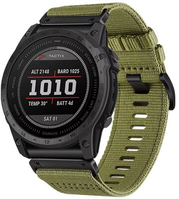 Cinturino in tessuto Ricardo 26 mm (per Garmin Fenix 8/7X/6X (51 mm), Tactix ecc.), verde, QuickFit