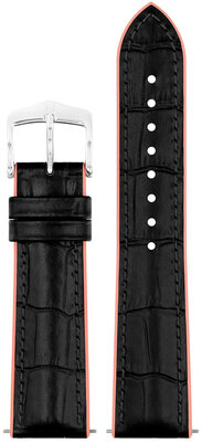 Cinturino in pelle Hirsch Andy M 0922328150-2, nero, pelle di vitello/caucciù naturale, lunghezza M, Quick Release