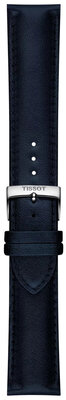 Cinturino in pelle Tissot T852.050.301 22mm, blu, vegan, Quick Release