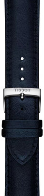 Cinturino in pelle Tissot T852.050.301 22 mm, blu, vegan