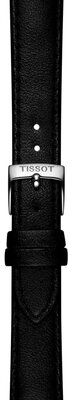 Cinturino in pelle Tissot T852.050.317 16 mm, nero, ecopelle
