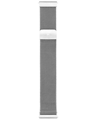 Bracciale in acciaio inossidabile Hirsch Milanaise L 30161434-2, argento, magnetico, lunghezza L, Quick Release