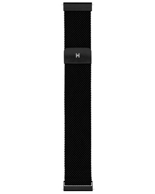 bracciale in acciaio inossidabile Hirsch Milanaise L 30161450-5, nero, magnetico, lunghezza L, Quick Release