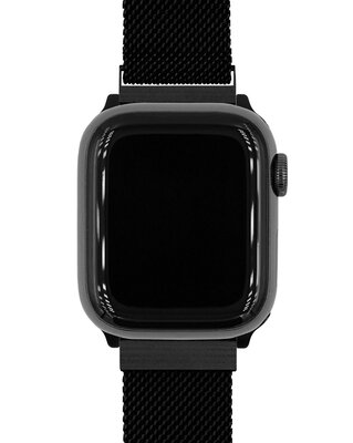 bracciale in acciaio inossidabile Hirsch Milanaise L 30161450-5, nero, magnetico, lunghezza L, Quick Release