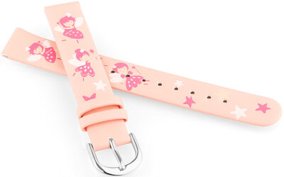 Cinturino in pelle JVD RJ7223.1 14 mm, rosa, per bambini