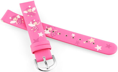 Cinturino in pelle JVD RJ7223.4 14 mm, rosa, per bambini