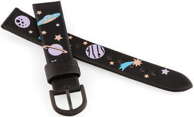 Cinturino in pelle JVD RJ7225.1 16 mm, nero, per bambini