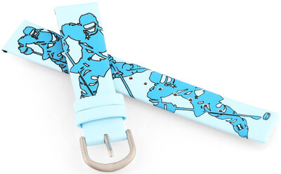 Cinturino in pelle JVD RJ7202.2 18 mm, blu, per bambini