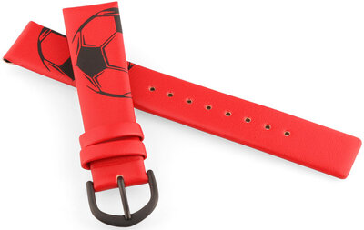 Cinturino in pelle JVD JVDRJ7220.3 16 mm, rosso, per bambini