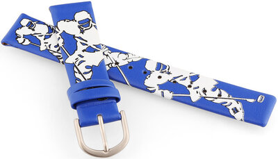 Cinturino in pelle JVD RJ7221.1 18 mm, blu, per bambini