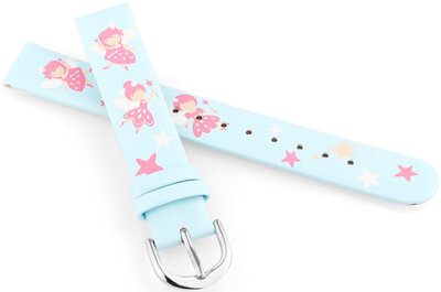 Cinturino in pelle JVD RJ7223.6 14 mm, blu, per bambini