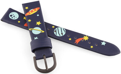 Cinturino in pelle JVD RJ7225.1 16 mm, blu, per bambini