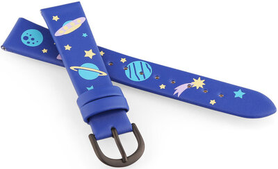 Cinturino in pelle JVD RJ7225.2 16 mm, blu, per bambini