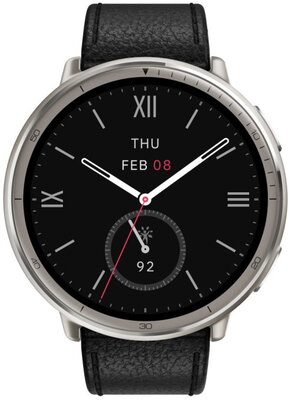 Amazfit Active 2 Premium (Round) Black Leather (+cinturino di ricambio)