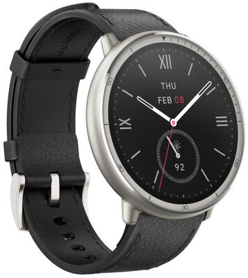 Amazfit Active 2 Premium (Round) Black Leather (+cinturino di ricambio)