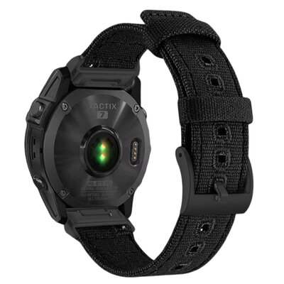 Ricardo Nylon Strap 26 mm (per Garmin Fenix 8/7X/6X (51 mm), Tactix ecc.), nero V4, QuickFit