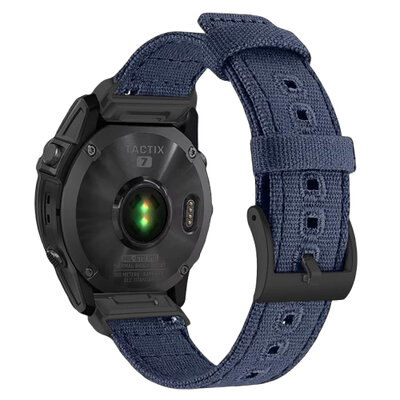 Ricardo Nylon Strap 26 mm (per Garmin Fenix 8/7X/6X (51 mm), Tactix ecc.), blu V3, QuickFit