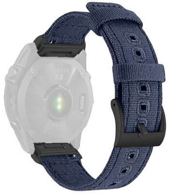 Cinturino in nylon Ricardo 26mm (pro Garmin Fenix 8/7X/6X (51mm), Tactix aj.), blu V3, QuickFit