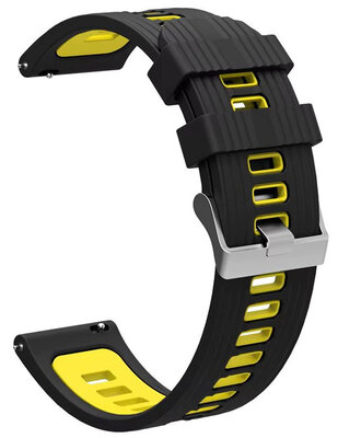 Cinturino in silicone Ricardo 20 mm (per Garmin Fenix 8/7S/6S (43 mm), ecc.), nero V2, sgancio rapido