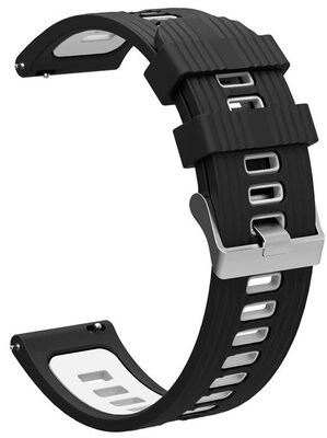 Cinturino in silicone Ricardo 20 mm (per Garmin Fenix 8/7S/6S (43 mm), ecc.), nero V3, sgancio rapido