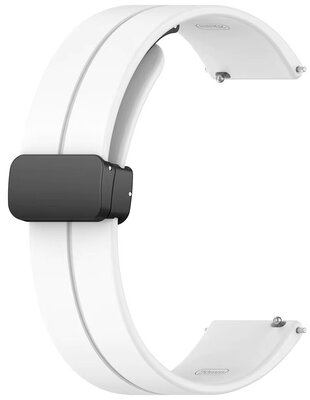 Cinturino in silicone Ricardo 22 mm (per Huawei Watch GT 4, 5), bianco, sgancio rapido