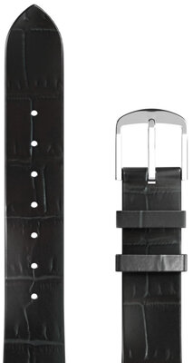 Cinturino in pelle JVD RBR14C819-LEA-V9 16 mm, nero