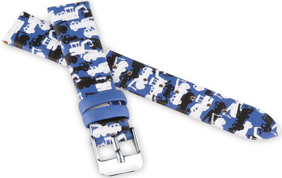 Cinturino in pelle JVD RJ7219.1 16 mm, blu, per bambini