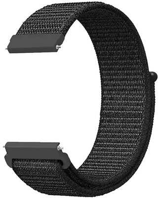 Cinghia in nylon Ricardo 20 mm (per Coros Pace 2), nera, sgancio rapido