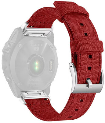 Cinturino in nylon Ricardo 22mm (pro Garmin Fenix 8/7/6 (47mm), Epix 2 aj.), rosso, QuickFit