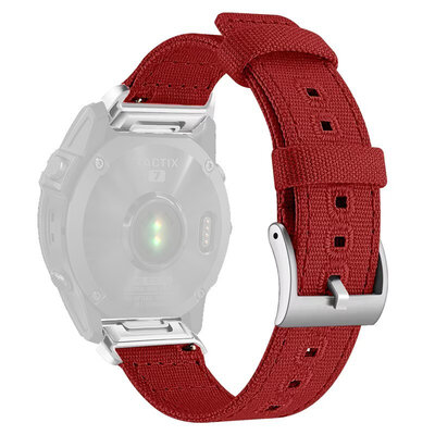 Cinturino in nylon Ricardo 26mm (pro Garmin Fenix 8/7X/6X (51mm), Tactix aj.), rosso, QuickFit