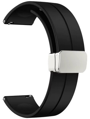 Cinturino in silicone Ricardo 20 mm (per Amazfit Active 2), nero V1, sgancio rapido