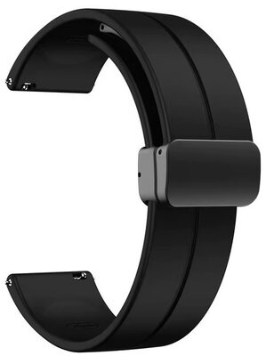 Cinturino in silicone Ricardo 20 mm (per Amazfit Active 2), nero V2, sgancio rapido