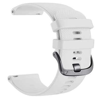 Cinturino in silicone Ricardo 20 mm (per Garmin Venu, Venu Sq, Venu 2 plus, ecc.), bianco, sgancio rapido, lunghezza estesa