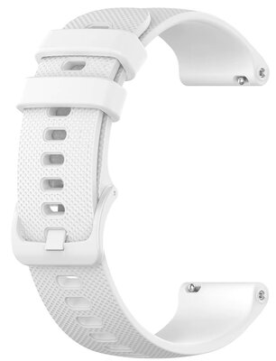 Cinturino Ricardo in silicone 20 mm (per Garmin Venu, Venu Sq, Venu 2 plus, ecc.), bianco V2, sgancio rapido