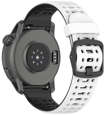 Cinturino in silicone Ricardo 22 mm (per Coros Pace 3, Apex 2 Pro), bianco V1, sgancio rapido
