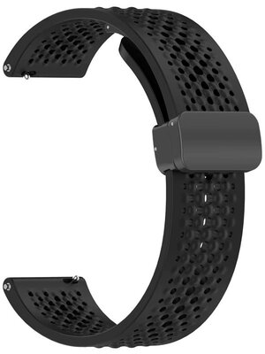 Cinturino in silicone Ricardo 22 mm (per Xiaomi), nero V2, sgancio rapido