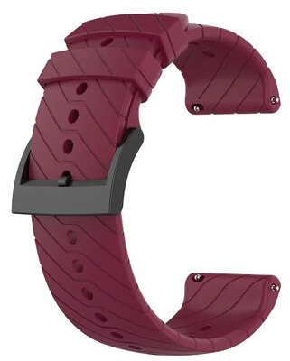 Cinturino in silicone Ricardo 24 mm (per Suunto), rosso, sgancio rapido