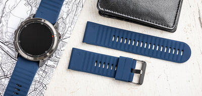 cinturino in silicone Ricardo Livigno 26mm, Dark Blue, QuickFit
