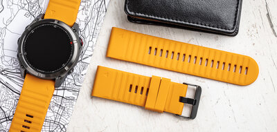 cinturino in silicone Ricardo Livigno 26mm, Orange, QuickFit