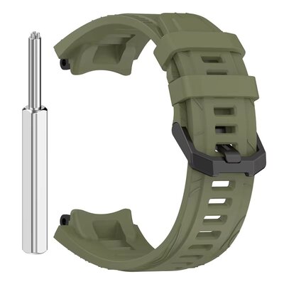 Cinturino in silicone Ricardo (per Amazfit T-Rex 3), verde, + accessori di ricambio