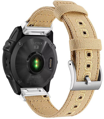 Ricardo Nylon Strap 22mm (per Garmin Fenix 8/7/6 (47mm), Epix 2 ecc.), beige, QuickFit