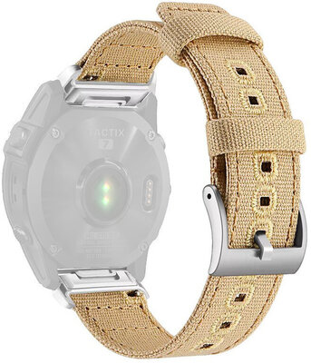 Cinturino in nylon Ricardo 22mm (pro Garmin Fenix 8/7/6 (47mm), Epix 2 aj.), beige, QuickFit