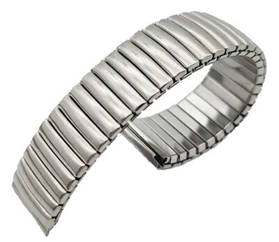 Bracciale in acciaio inossidabile Ricardo Crotone, argento V1, elastico