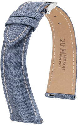 Cinturino naturale Hirsch Fibre Plant L 04299082-2, blu, fibre naturali, lunghezza L, sgancio rapido edizione limitata