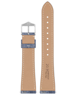 Cinturino naturale Hirsch Fibre Plant L 04299082-2, blu, fibre naturali, lunghezza L, Quick Release Limited Edition