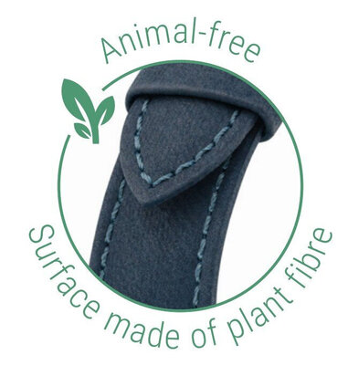 Cinturino naturale Hirsch Fibre Plant M 04299180-2, blu, fibre naturali, lunghezza M, Quick Release Limited Edition